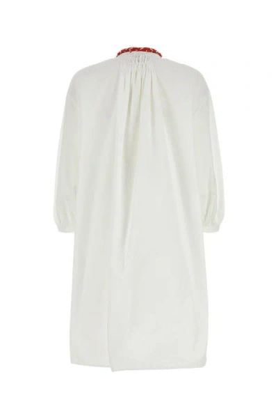 Shop Valentino Garavani Woman White Poplin Mini Dress