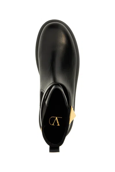 Shop Valentino Garavani Women  Garavani 'one Stud' Ankle Boots In Black