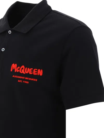 Shop Alexander Mcqueen Alexander Mc Queen "mc Queen Graffiti" Polo Shirt