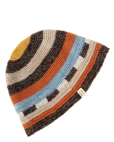 Shop Visvim Meda Crochet Knit Hat In Multicolor
