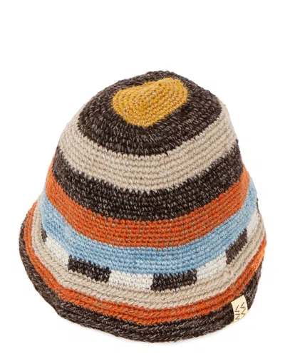 Shop Visvim Meda Crochet Knit Hat In Multicolor