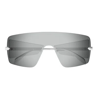 Shop Alexander Mcqueen Sunglasses In Silver