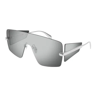 Shop Alexander Mcqueen Sunglasses In Silver