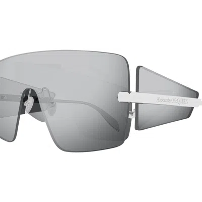 Alexander Mcqueen Sunglasses In Silver