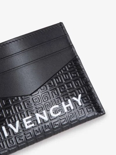 Shop Givenchy Leather Logo Card Holder In Black