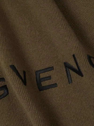 Shop Givenchy Wool And Cashmere Scarf In Military Green