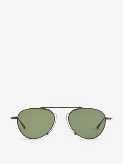 Shop Matsuda Aviator Sunglasses M3130 In Silver