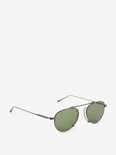 Shop Matsuda Aviator Sunglasses M3130 In Silver