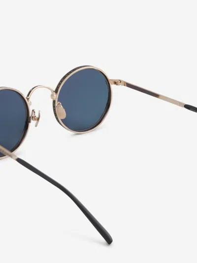 Shop Matsuda M3100 Oval Sunglasses In Wide Edge With Signature M+n Motif