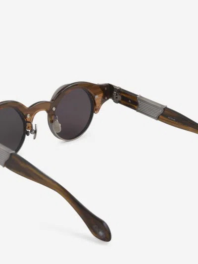 Shop Matsuda Oval Sunglasses 10605h In Constructed With Handmade Layered Japanese Acetate And Intricate Metal Details