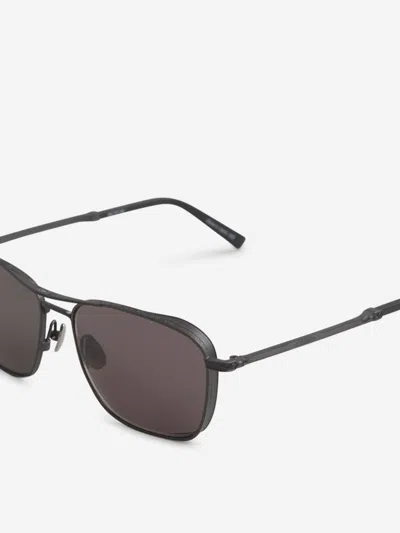 Shop Matsuda Rectangular Sunglasses M3135 In Titanium Construction