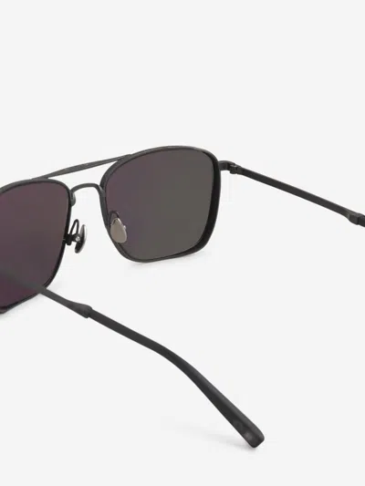 Shop Matsuda Rectangular Sunglasses M3135 In Titanium Construction