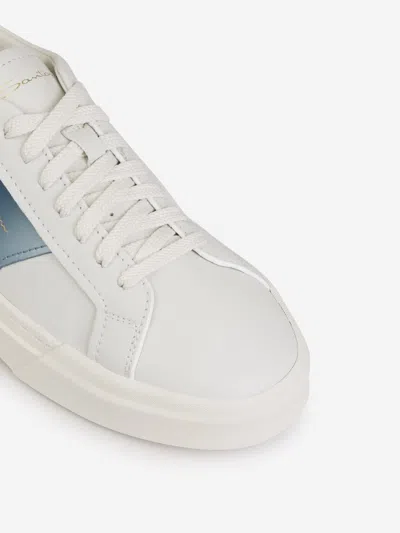 Shop Santoni Double Buckle Sneakers In Detail Inspired By The Double Buckle On The Sides