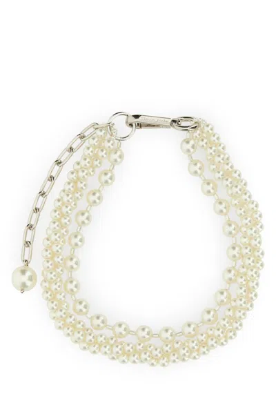 Shop Simone Rocha Necklaces In Pearl