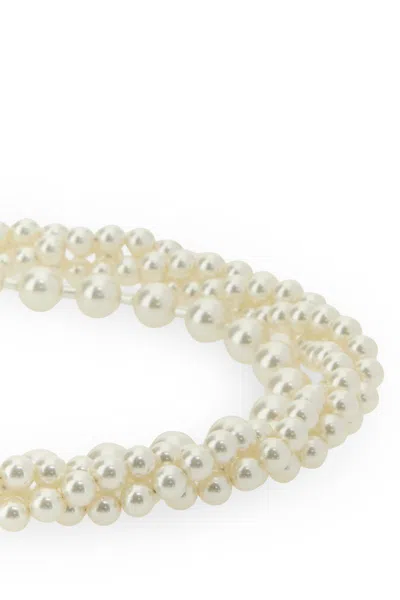Shop Simone Rocha Necklaces In Pearl