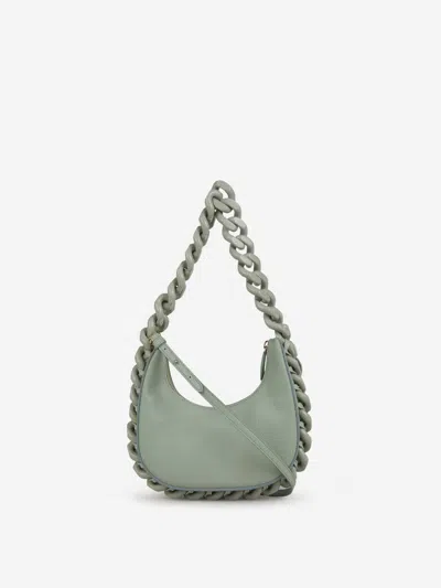 Shop Stella Mccartney Mini Frayme Bag In Mint Green