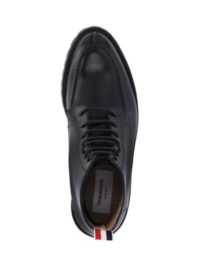 Thom Browne Black Commando Sole Apron Stitch Boots In Black