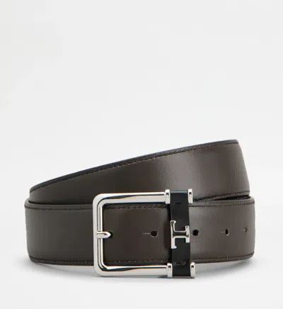 Shop Tod's Belts In Nero/marrone