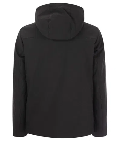 Woolrich Pacific Jacket In Tech Softshell In Black