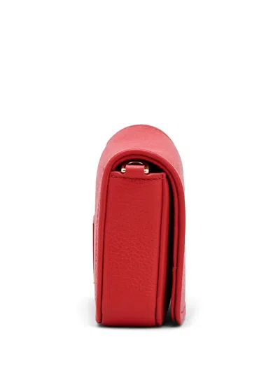 Marc Jacobs Textured Leather Mini Bag With Magnetic Closure In 红色