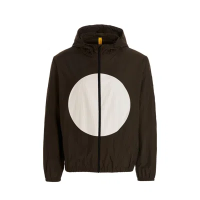 Moncler Genius Moncler X Craig Green Cort Logo Printed Hooded Jacket In Green