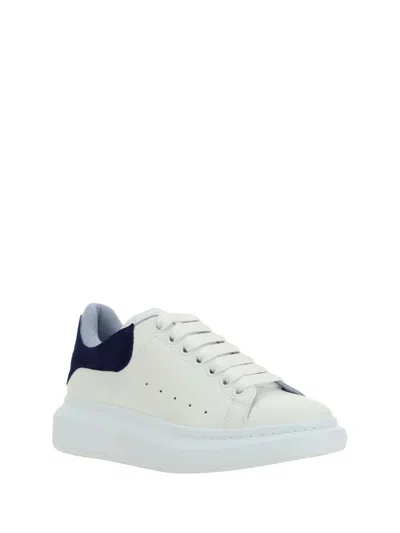 Shop Alexander Mcqueen Sneakers In White/navy/lig Blue