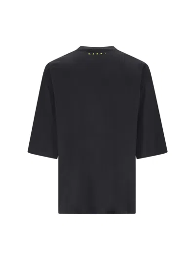Shop Marni T-shirts And Polos In Black