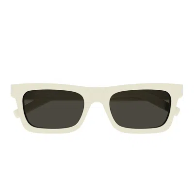 Shop Saint Laurent Eyewear Sunglasses In Ivory