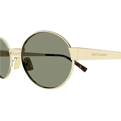 Shop Saint Laurent Eyewear Sunglasses In Gold