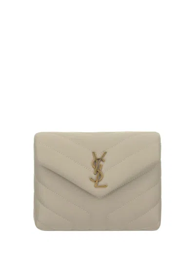 Shop Saint Laurent Shoulder Bags In Crema Soft