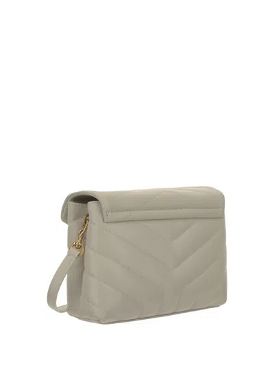 Shop Saint Laurent Shoulder Bags In Crema Soft