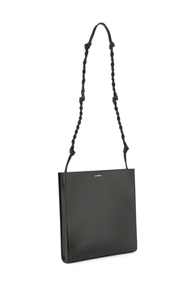 Shop Jil Sander 'tangle' Medium Shoulder Bag In Nero