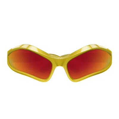 Shop Balenciaga Sunglasses In Yellow