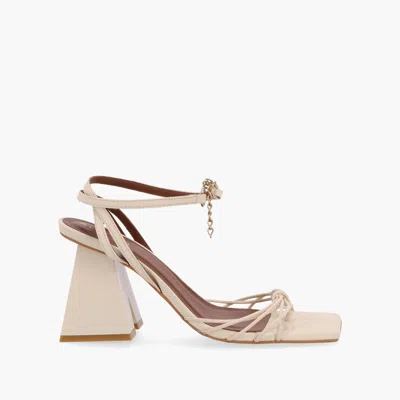 Shop Alohas Cactus Cream Leather Sandals In White