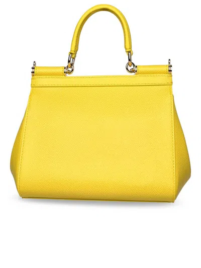 Shop Dolce & Gabbana Yellow Leather Bag
