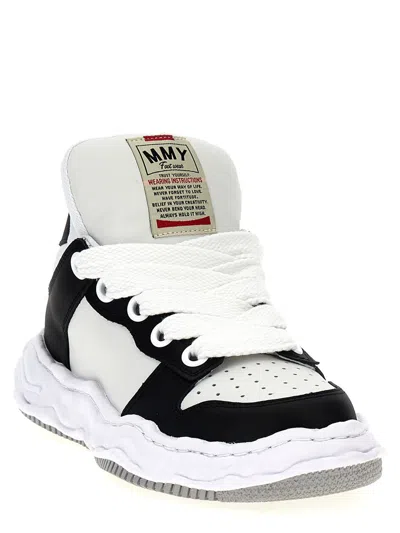 Shop Miharayasuhiro Maison Mihara Yasuhiro 'wayne' Sneakers In White/black