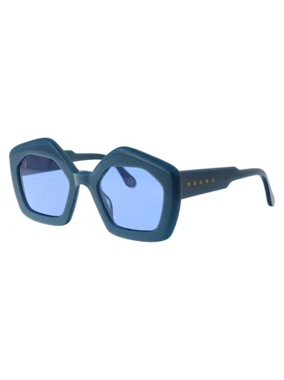 Shop Marni Sunglasses In Blue
