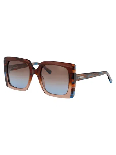 Shop Missoni Sunglasses In Ex498 Brown Horn