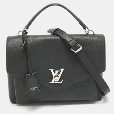 Pre-owned Louis Vuitton Leather Mylockme Satchel In Black