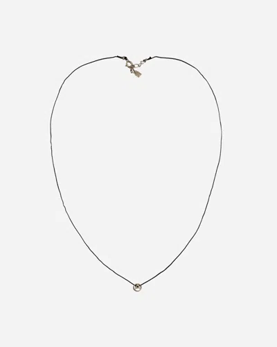 Shop Phingerin Tiny A Necklace Black In Grey