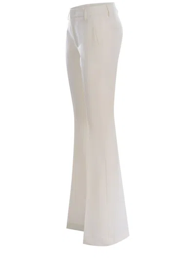 Dondup Pleated Zipper Casual Pants In White