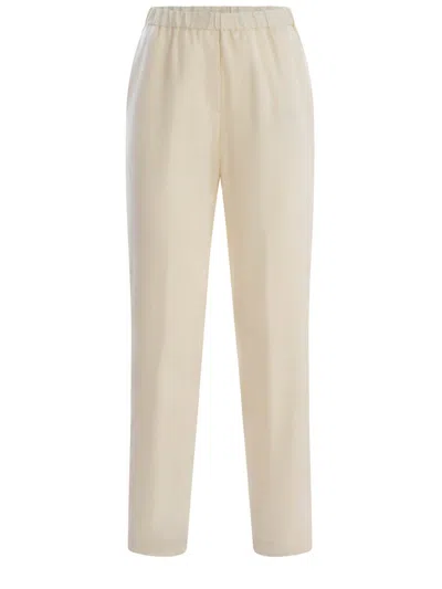 Forte Forte Trousers In Viscose Blend In Ivory