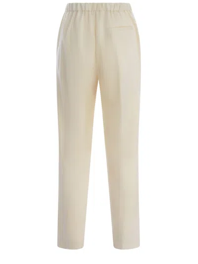 Forte Forte Trousers In Viscose Blend In Ivory