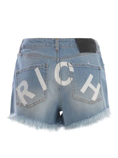 Shop Richmond Shorts In Denim Azzurro