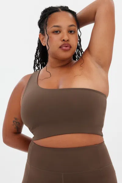 Girlfriend Collective Café Bianca One Shoulder Bra