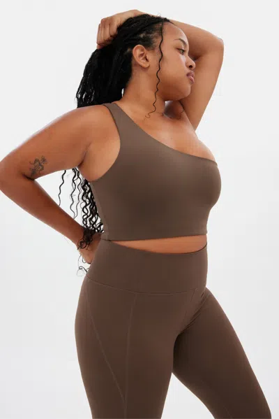 Girlfriend Collective Café Bianca One Shoulder Bra