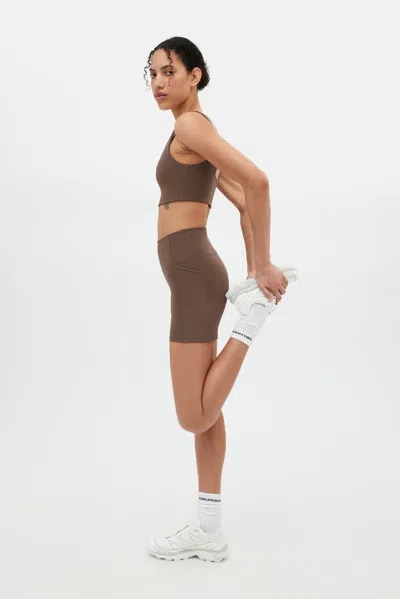 Girlfriend Collective Café Compressive Pocket Run Short