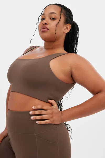 Girlfriend Collective Café Tommy Cropped Bra