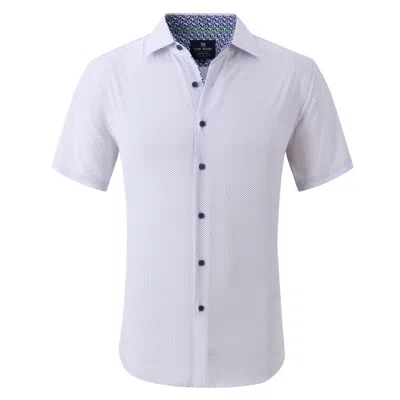 Shop Tom Baine Slim Fit Performance Short Sleeve Geometric Button Down In White