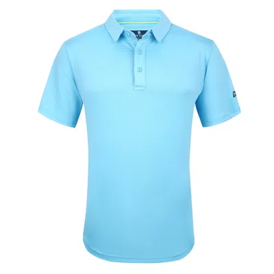 Tom Baine Men's Performance Solid Four-way Stretch Golf Polo In Blue